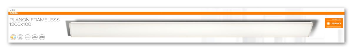 Osram PLANON Frameless 120x10x6 cm LED Panel 35W 3000K Warmweiß Produktabbildung 3