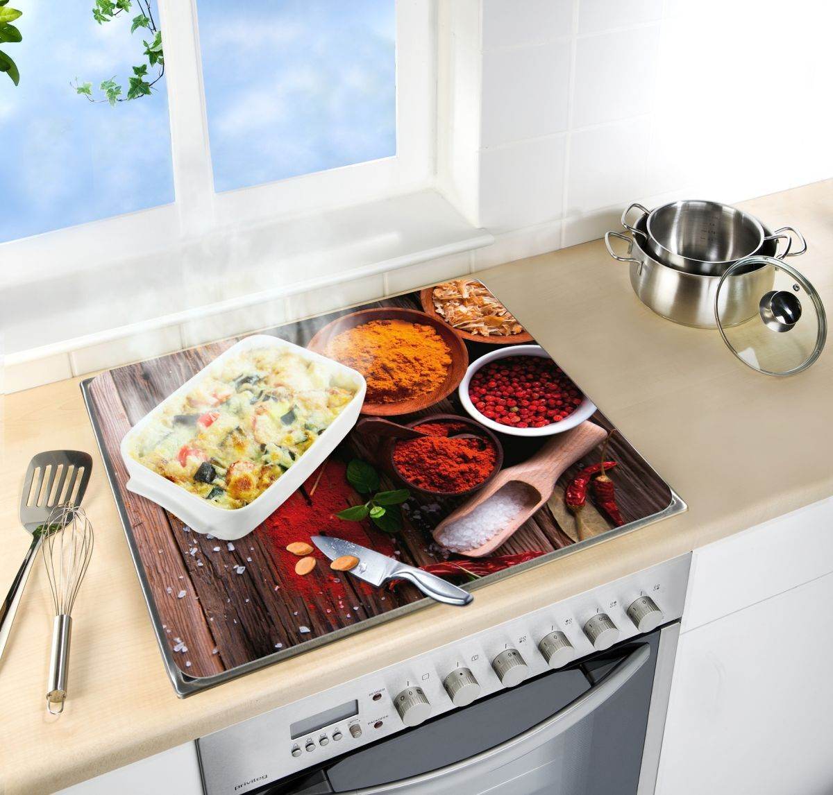 WENKO Motivplatte, Abdeckplatte Glaskeramik Kochfelder, Schneidbrett, Küchen Wandblende, Motivwahl Produktabbildung 7