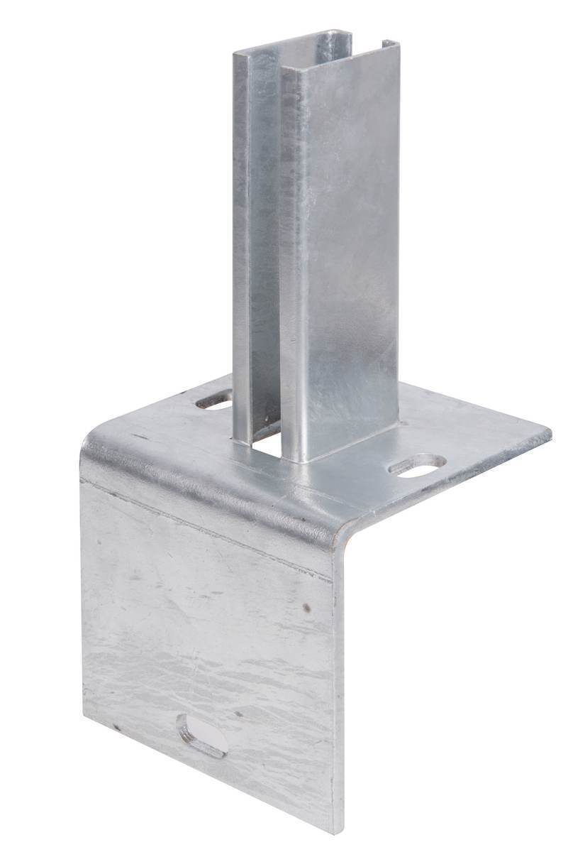 Alberts Pfostenträger für Zaunpfosten 60 x 40 mm auf L-Randsteinen, Feuerverzinkt Produktabbildung