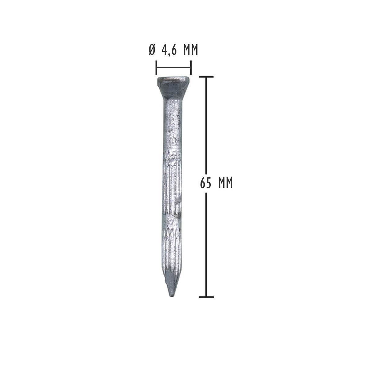 siwitec Stahlnägel mit Längsrillen, 250 Stück, Ø 4,5 mm, Nägel mit versenktem Kopf Produktabbildung 2