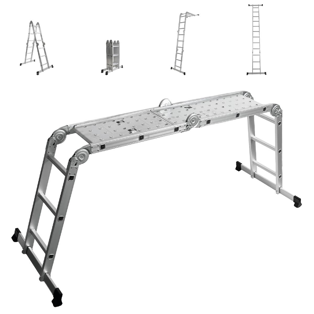siwitec B-Ware Mehrzweckleiter Alu 3x4 Leiter Gerüst Stehleiter 339 cm Teleskopleiter siwitec Produktabbildung