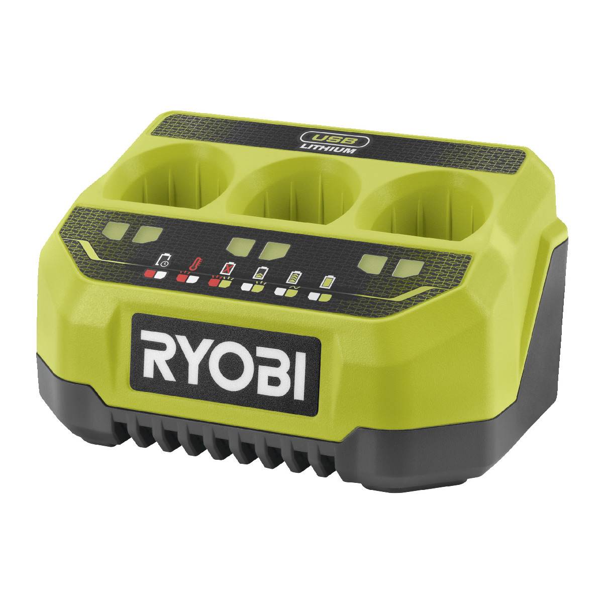 Ryobi USB Akku-Ladegerät 3er 4 V, Ladegerät 2,0 A Ladestrom, RC43P