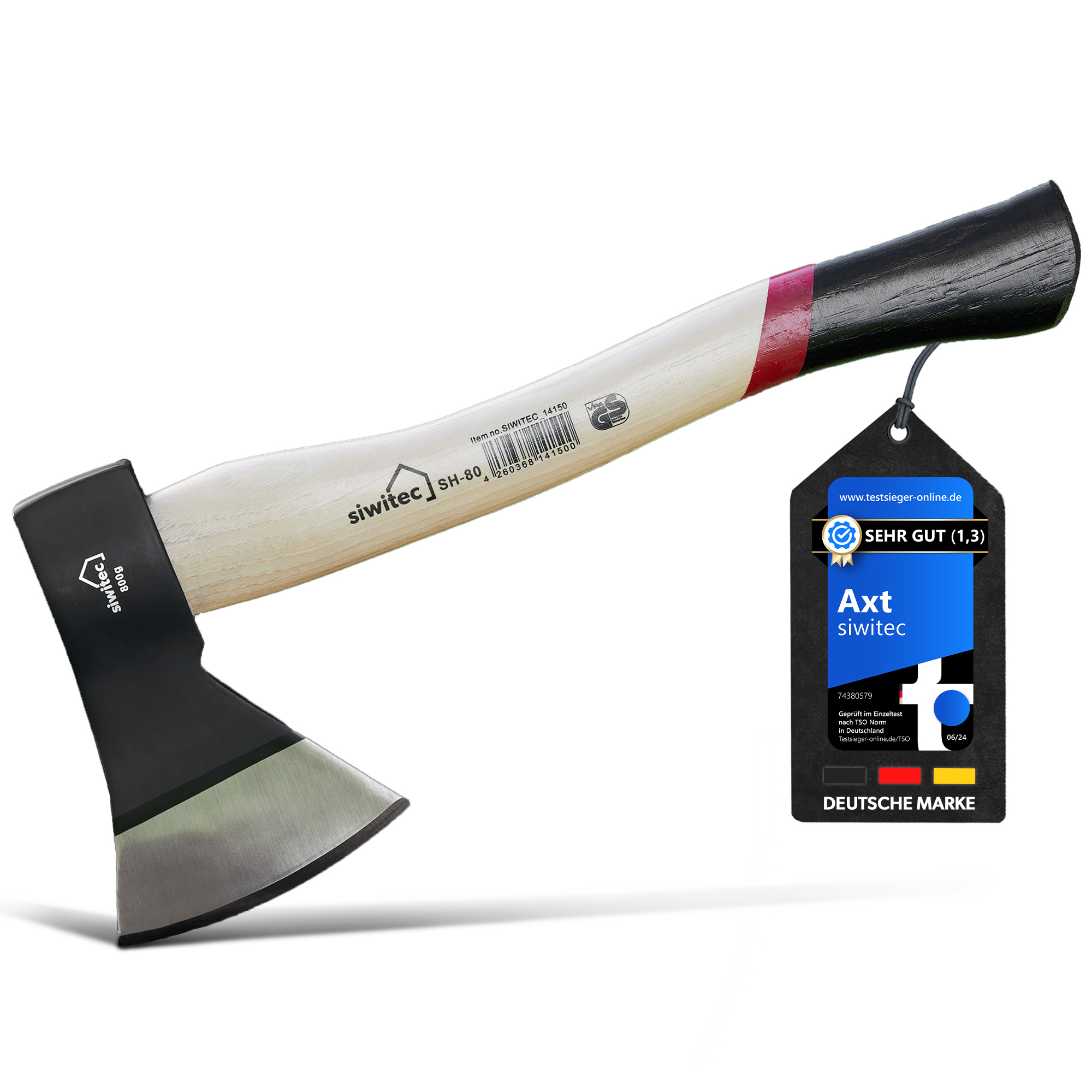 siwitec Holzaxt SH-80, 800 Gramm Kopfgewicht Produktabbildung