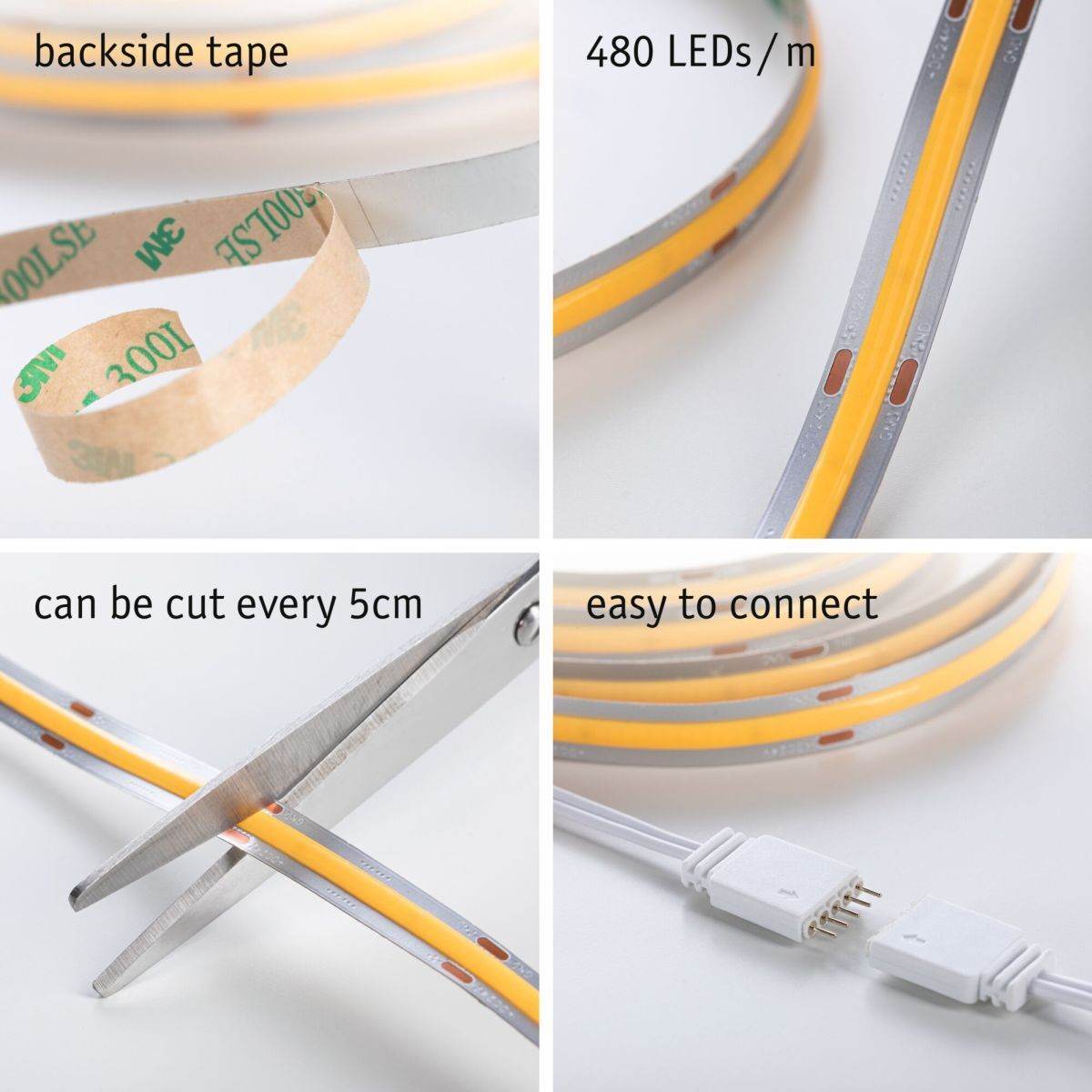 Paulmann MaxLED 500 LED Strip Full-Line COB Basisset, 3 m, 2700 K, 480 LEDs Produktabbildung 5