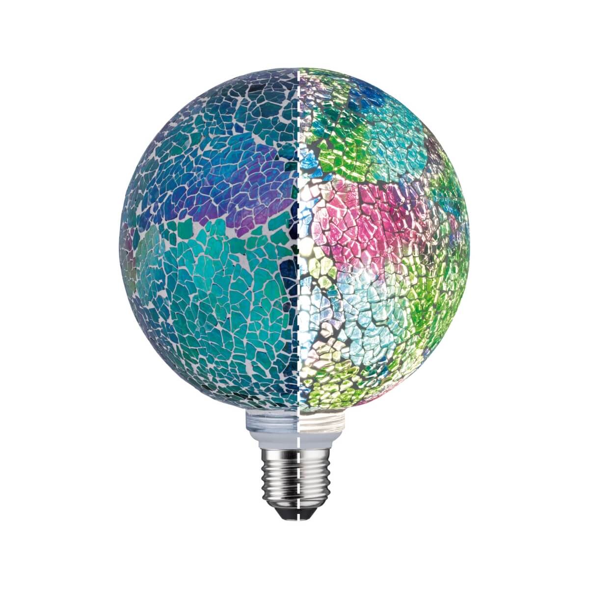 Paulmann LED Globe Ø 130 mm, 5W = 40W, 470 lm, E27, Miracle Mosaic Mix, dimmbar Produktabbildung 3