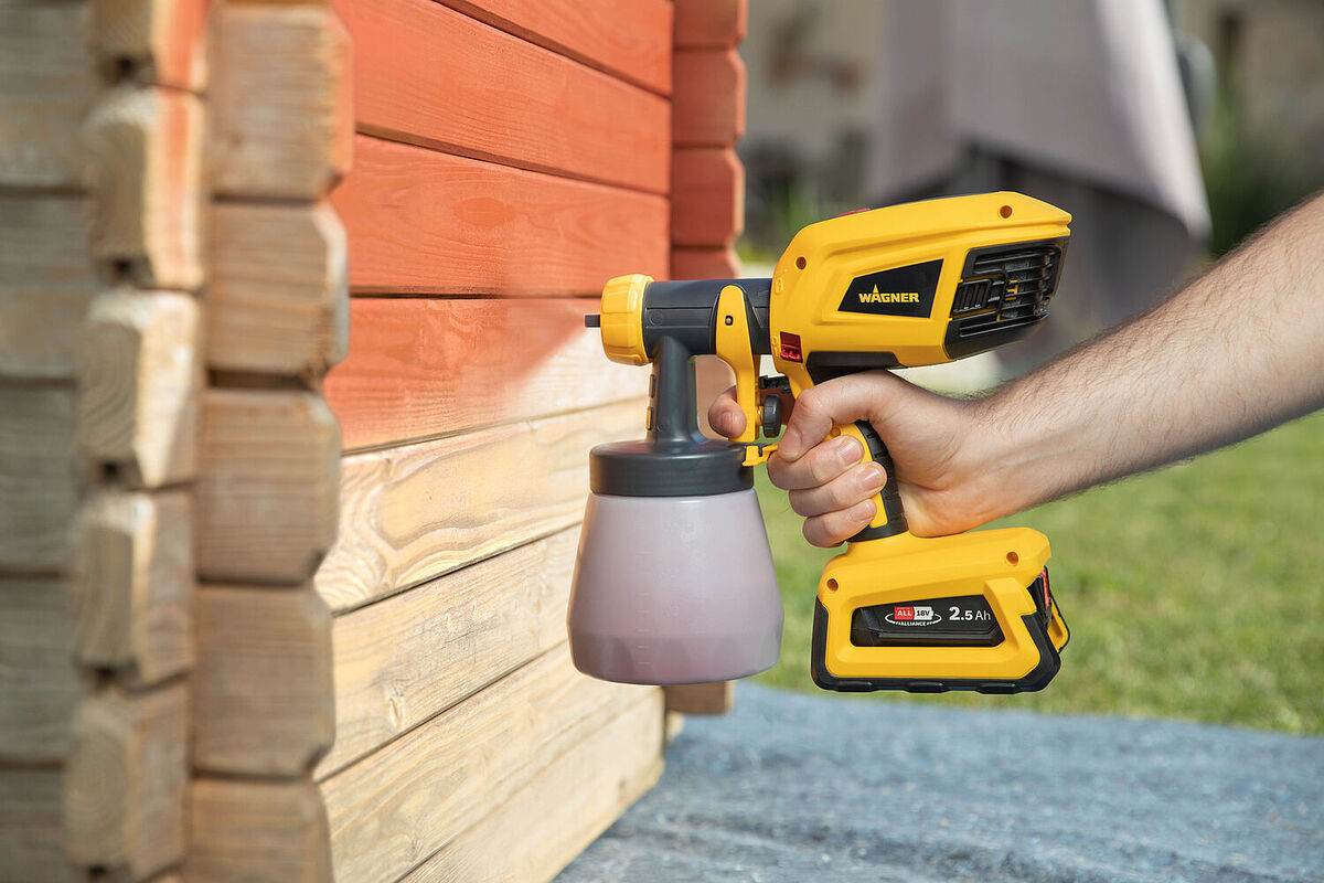 WAGNER Akku-Farbsprühgerät W600 FLEXiO 18V | für Wandfarben, Lacke & Lasuren | Bosch P4A System Produktabbildung 5