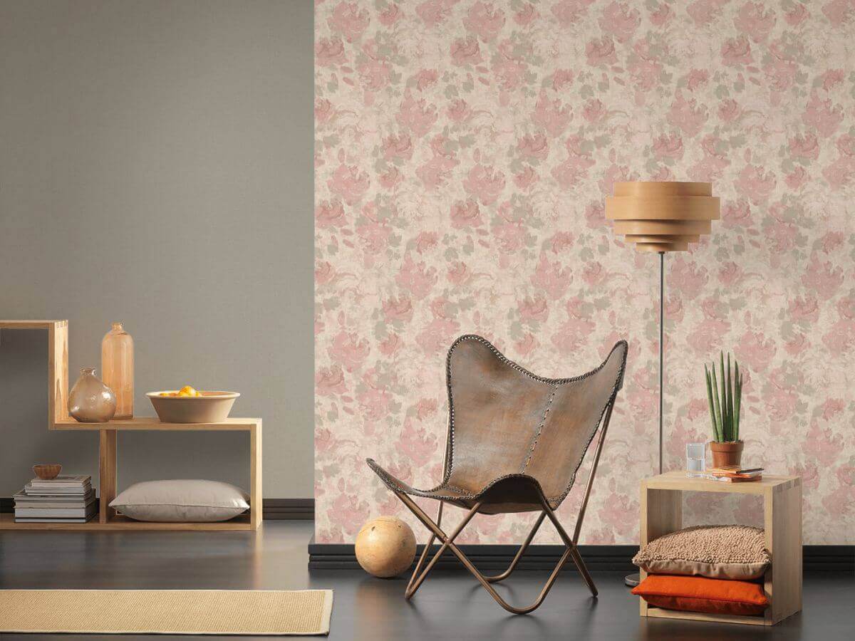AS Creation Beige Rauch, Blätter, Vintage Vliestapete Character 367724