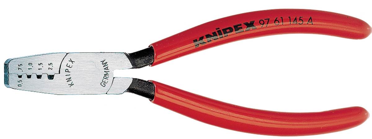 Knipex Aderendhülsenzange, für Pressbereich 0,25 - 16 mm², Trapezpressung, Vanadium-Stahl Knipex Aderendhülsenzange, für Pressbereich 0,25 - 16 mm², Trapezpressung, Vanadium-Stahl
