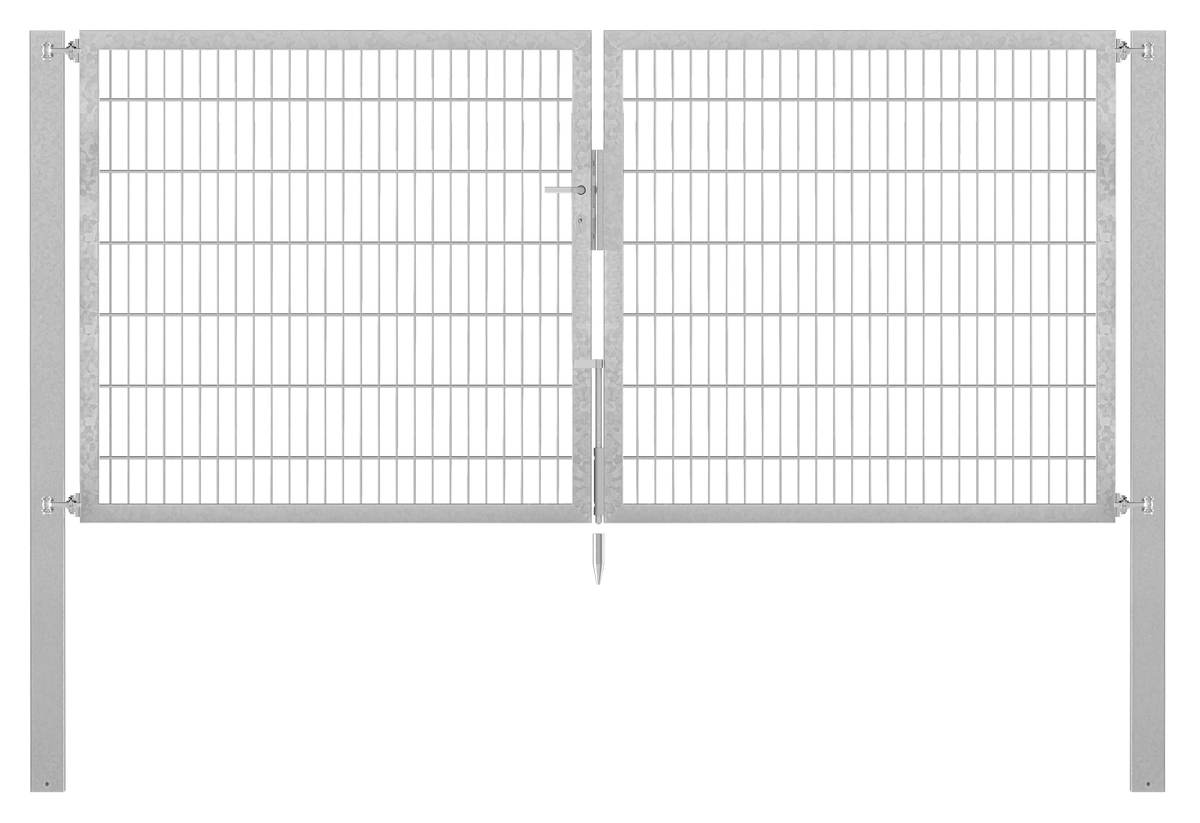 Stabgitter-Doppeltor,feuerverzinkt,60x40 | 3000x1400 | Pfosten 100x100 Stabgitter-Doppeltor,feuerverzinkt,60x40 | 3000x1400 | Pfosten 100x100
