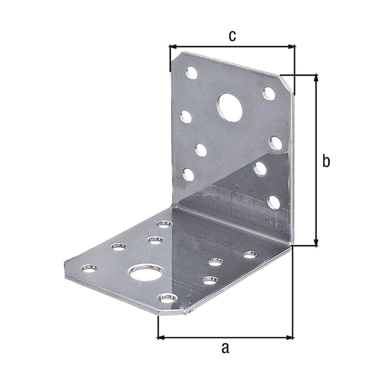 Alberts Winkelverbinder, Edelstahl, rostfreier Holzverbinder, 70 x 70 x 55 mm (20 Stück) Produktabbildung 2