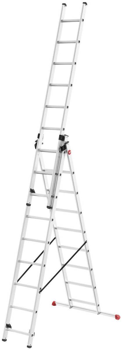 Hailo 2A-Ware HobbyStep 3-in-1-Alu-Kombileiter + gratis Einhängetritt, flexible Leiter 3x9 Sprossen Produktabbildung 8