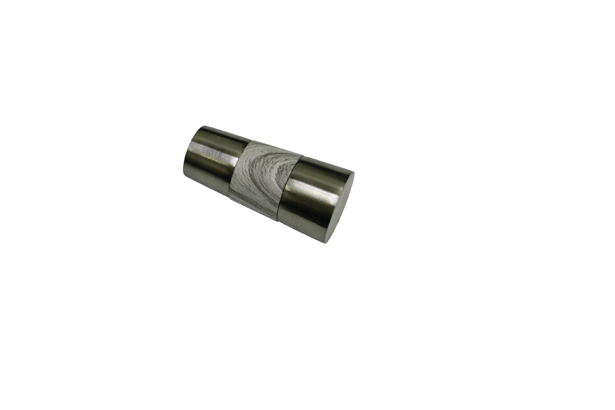 Gardinia Endstück Konus, Endkappe für Gardinenstange, Ø 16/19 mm, Edelstahl-Holz-Optik|Grau Produktabbildung