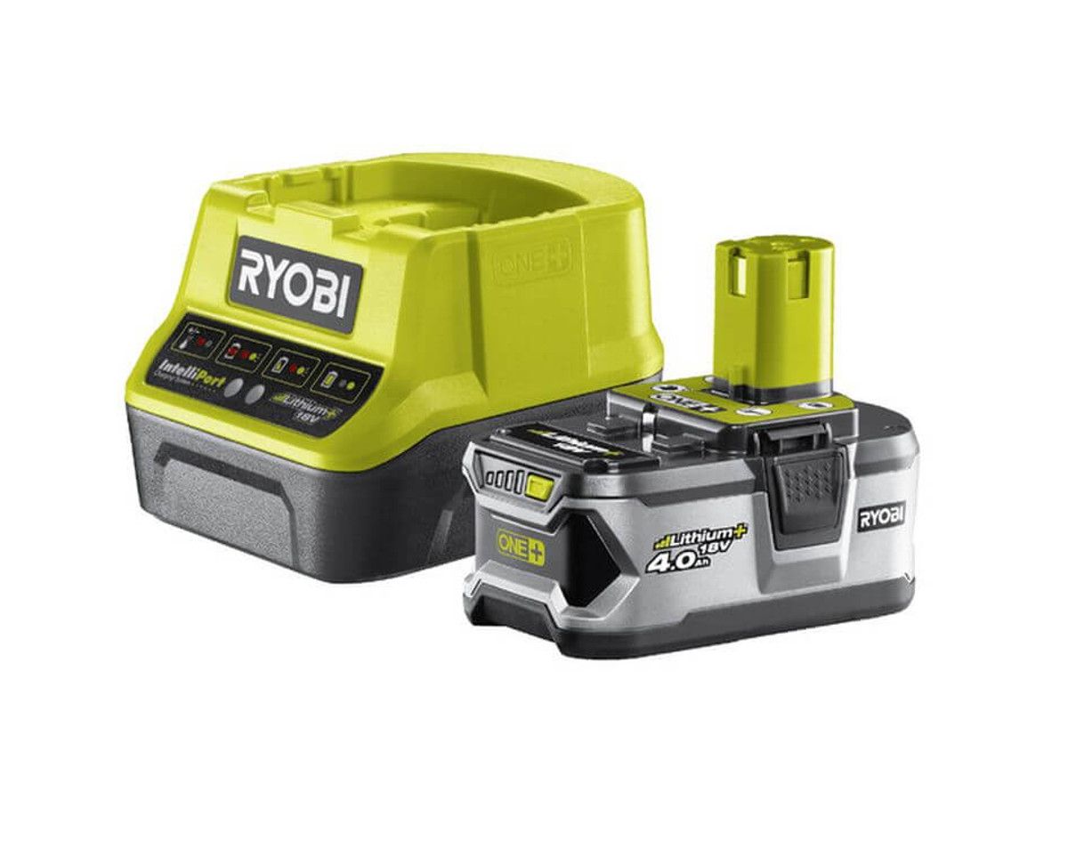 2A-Ware Ryobi Set: 4,0 Ah Akku & Schnellladegerät ONE+ 18 V | RC18120-140 Produktabbildung 1