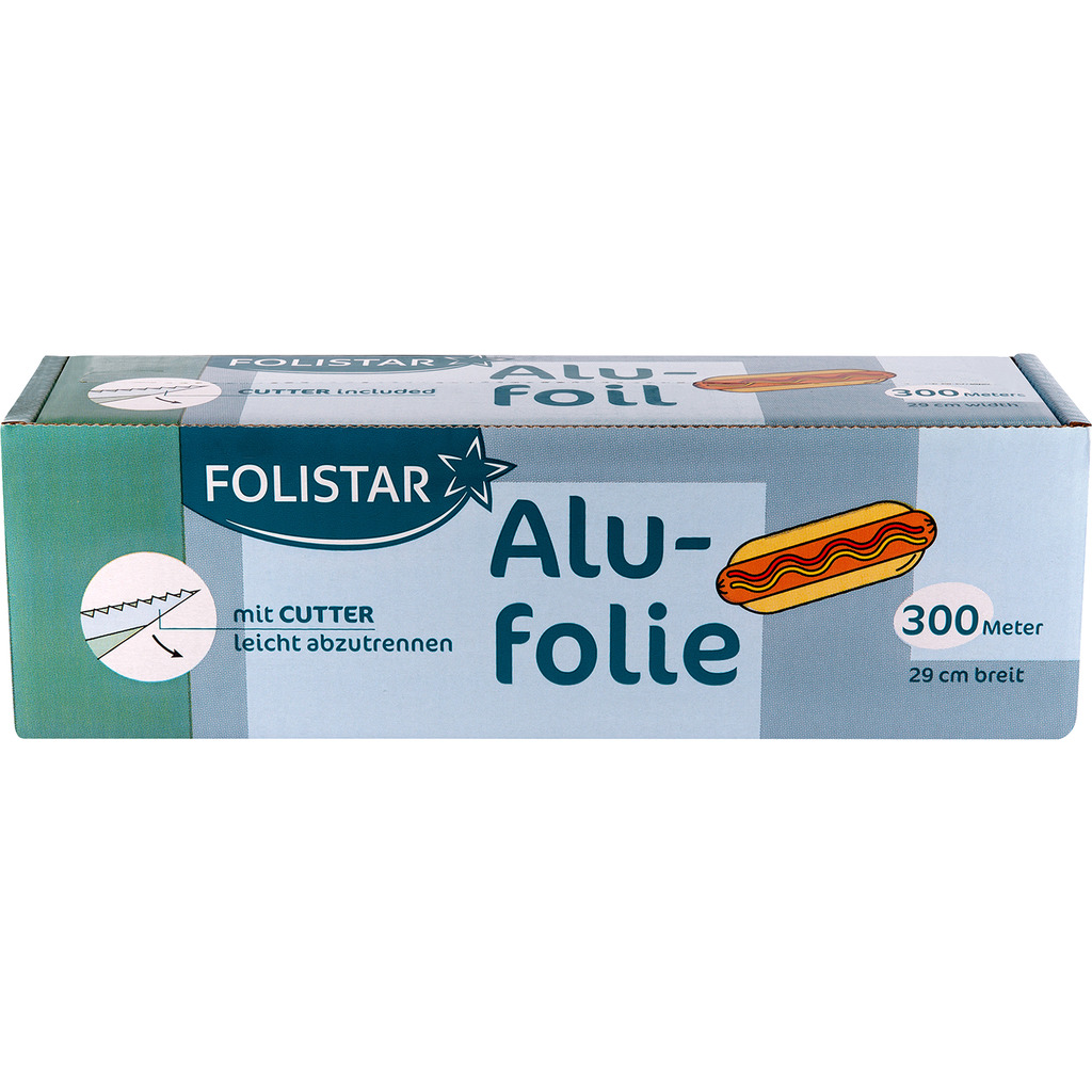 beFix Alufolie mit Cutterbox 300 m Rolle, FOLISTAR, Gastrobedarf, Aluminiumfolie, Küchengeräte Produktabbildung