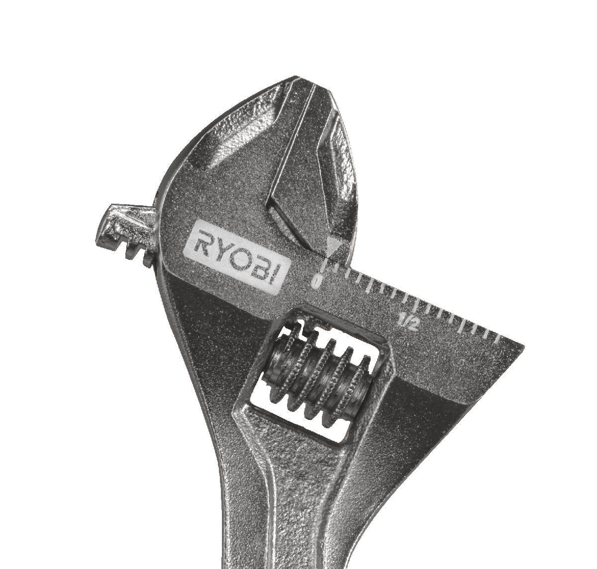 RYOBI Rollgabelschlüssel, mit Rändelschraube, Induktionsgehärteter Chrom-Vanadium-Stahl (Cr-V), 16cm Produktabbildung 4