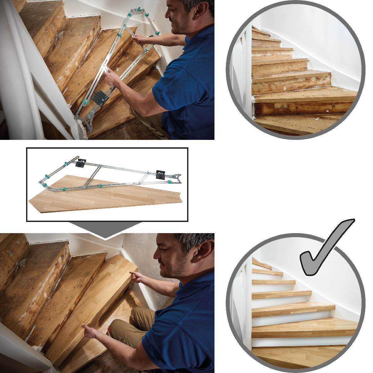 wolfcraft Treppenlehre, zum Aufmessen von Treppenstufen Produktabbildung 3