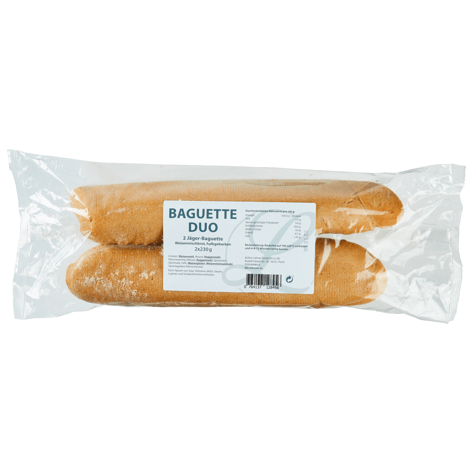 Bäckerei Die Lohners Jägerbaguette Duo 460g