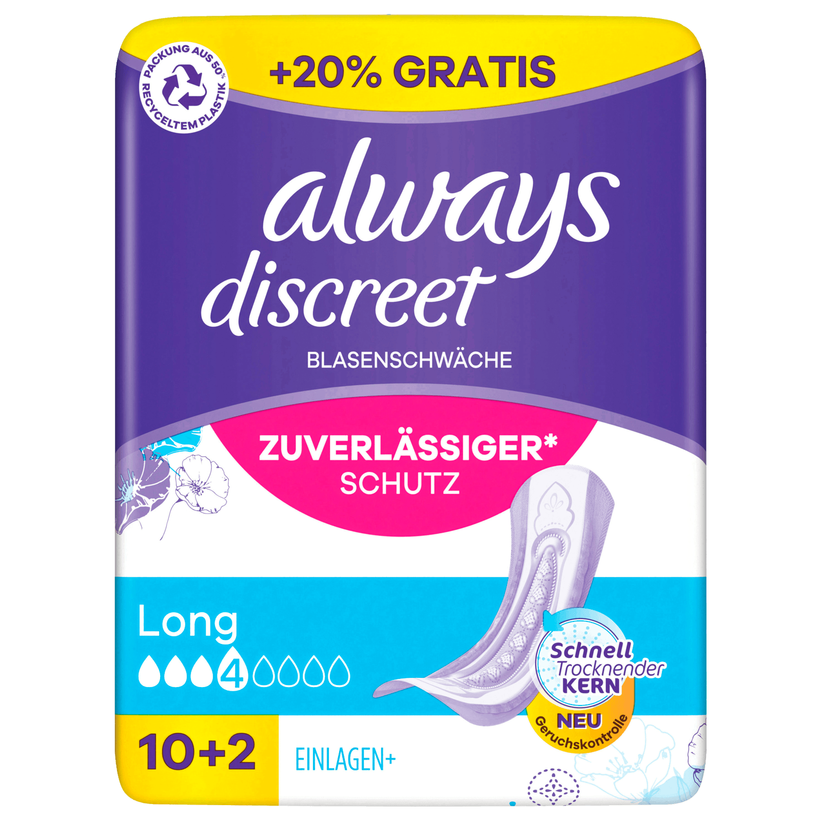 Always Discreet bei Blasenschwäche 10+2 Stück