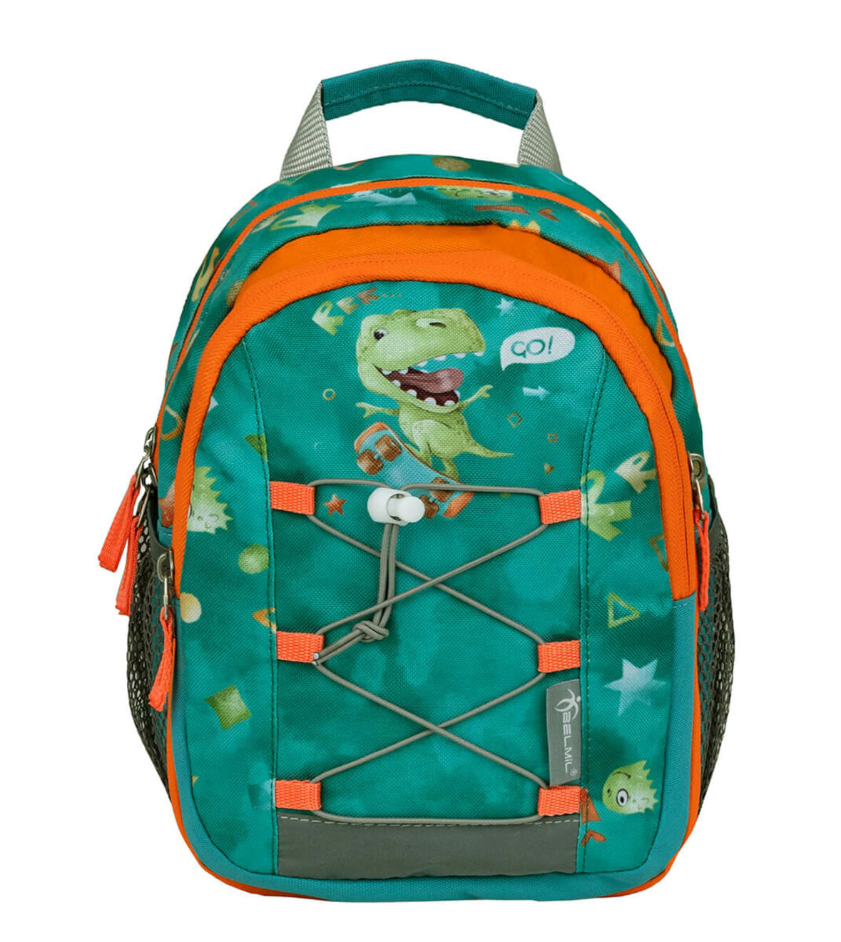 Belmil Kindergartenrucksack Mini Kiddy Cartoon Dinosaur türkis