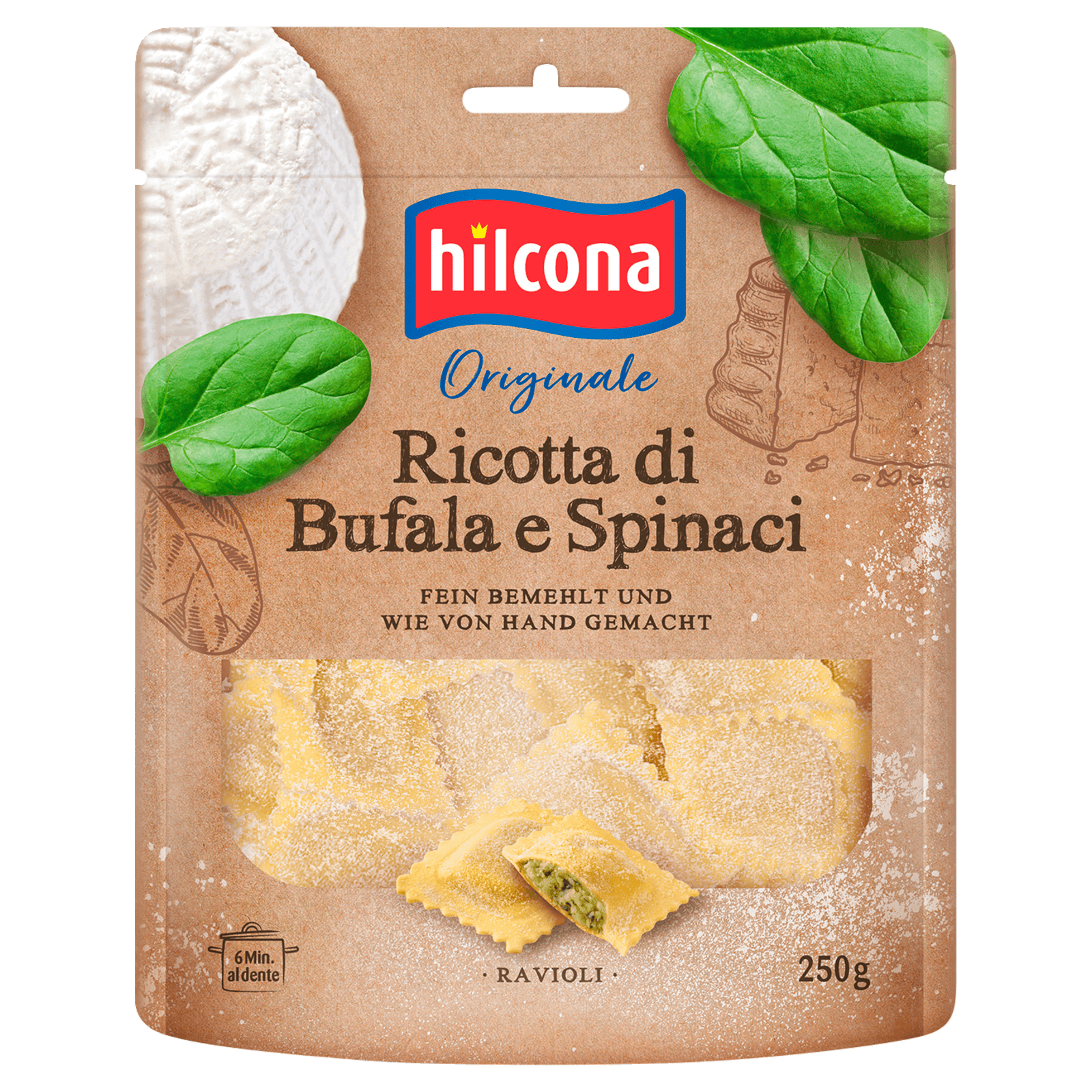 Hilcona Ravioli Ricotta di Bufala e Spinaci 250g