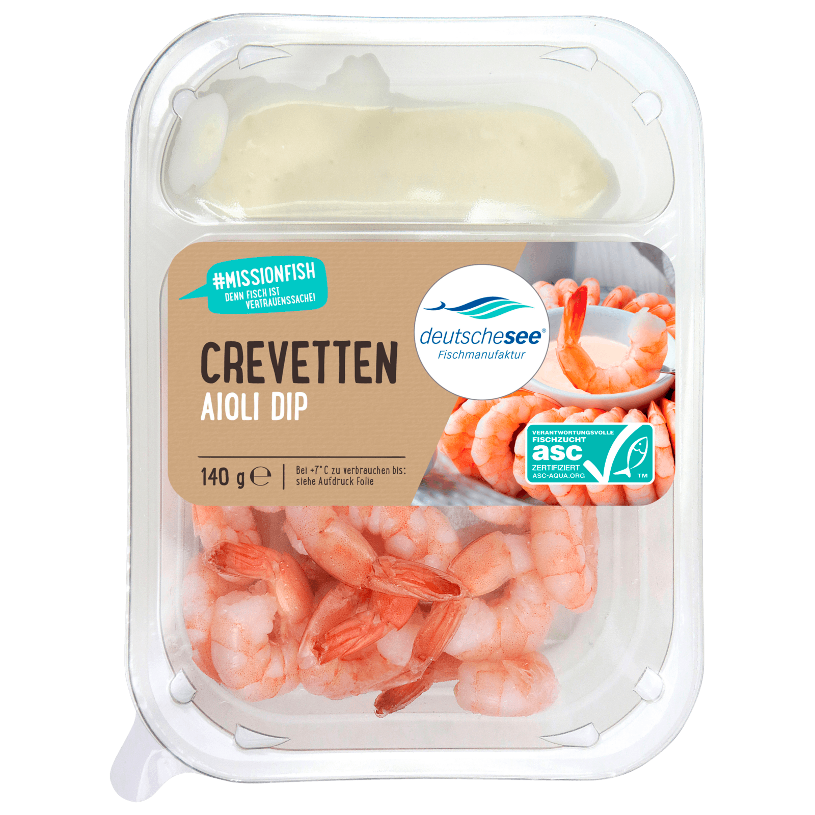 Deutsche See Crevetten Aioli Dip ASC 140g