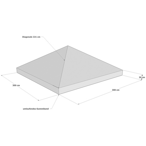 GRASEKAMP Abdeckplane, BxT: 300 x 300cm, transparent, Polyvinylchlorid (PVC)