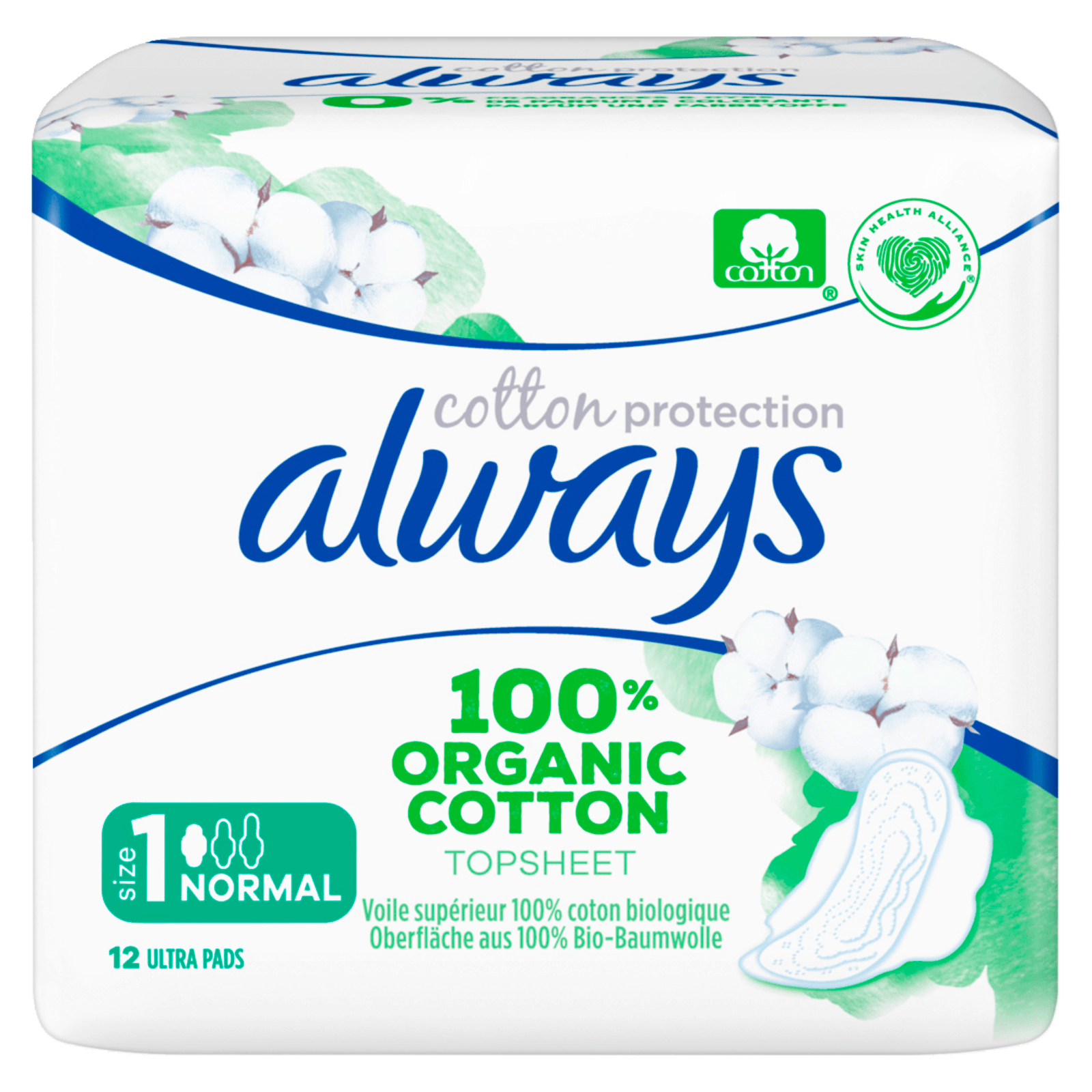 Always Cotton Protection Größe 1 Normal 12 Stück