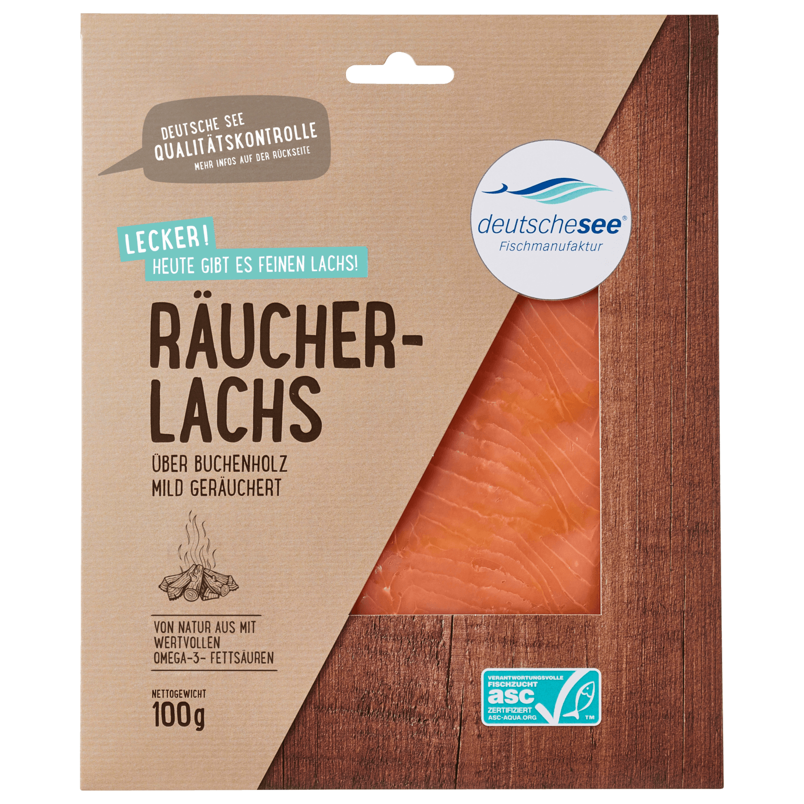 Deutsche See Räucherlachs ASC 100g