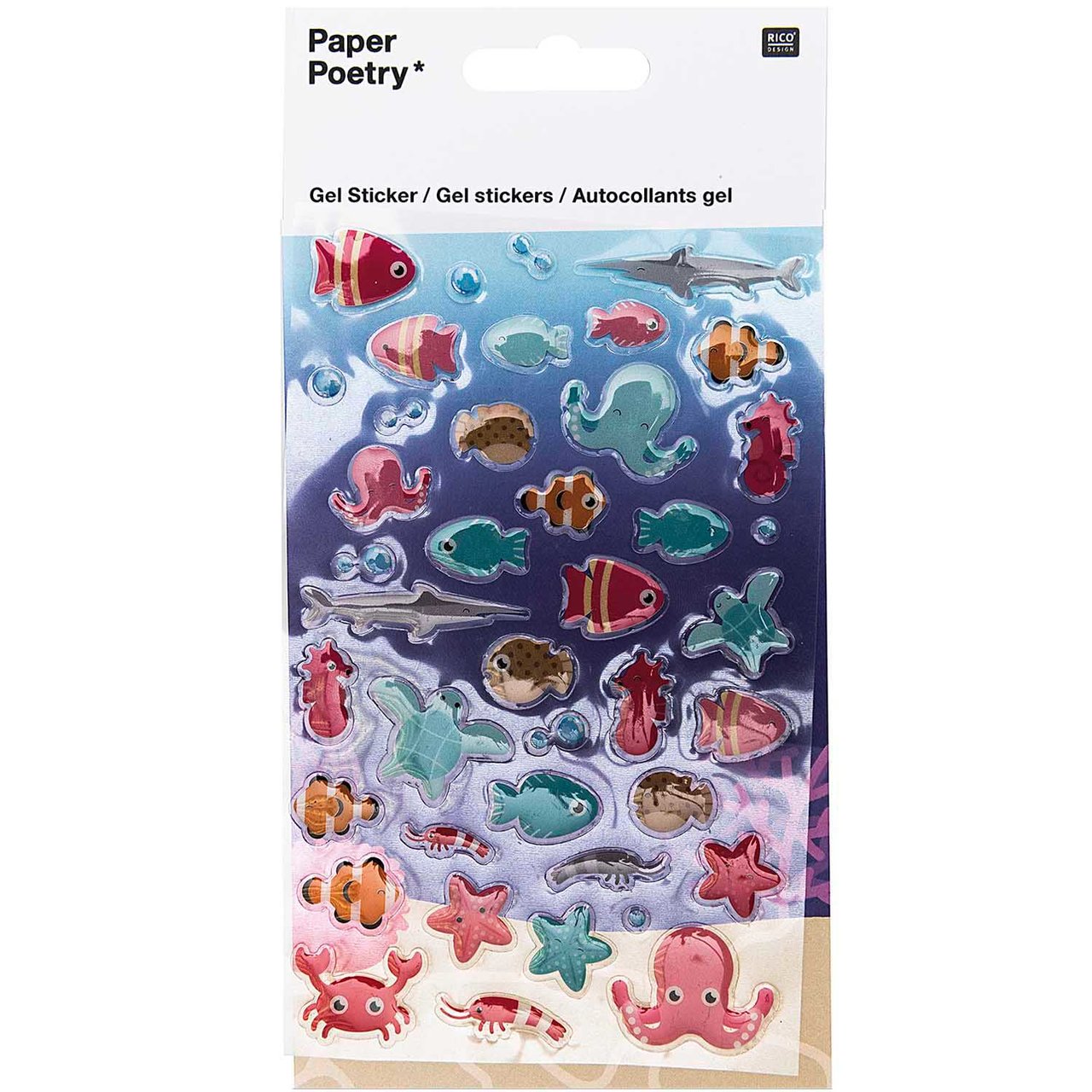 Paper Poetry Gelsticker Fische