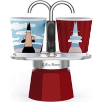 BIALETTI Espressokocher "Mini Express Kandinsky", 0,09 l Kaffeekanne, (1 Espressokocher + 2 Espressobecher, 90 ml)