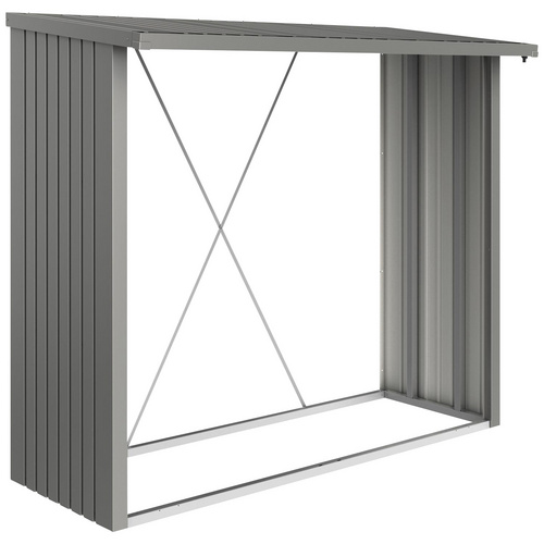 BIOHORT Kaminholzlager »WoodStock 230«, BxHxL: 229 x 199 x 102 cm, quarzgrau-metallic