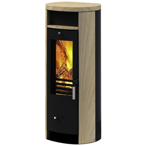 accente Kaminofen »Slimline«, Sandstein, 5,5 kW, BxHxT: 34,5 x 99 x 43 cm, abgerundet - beige