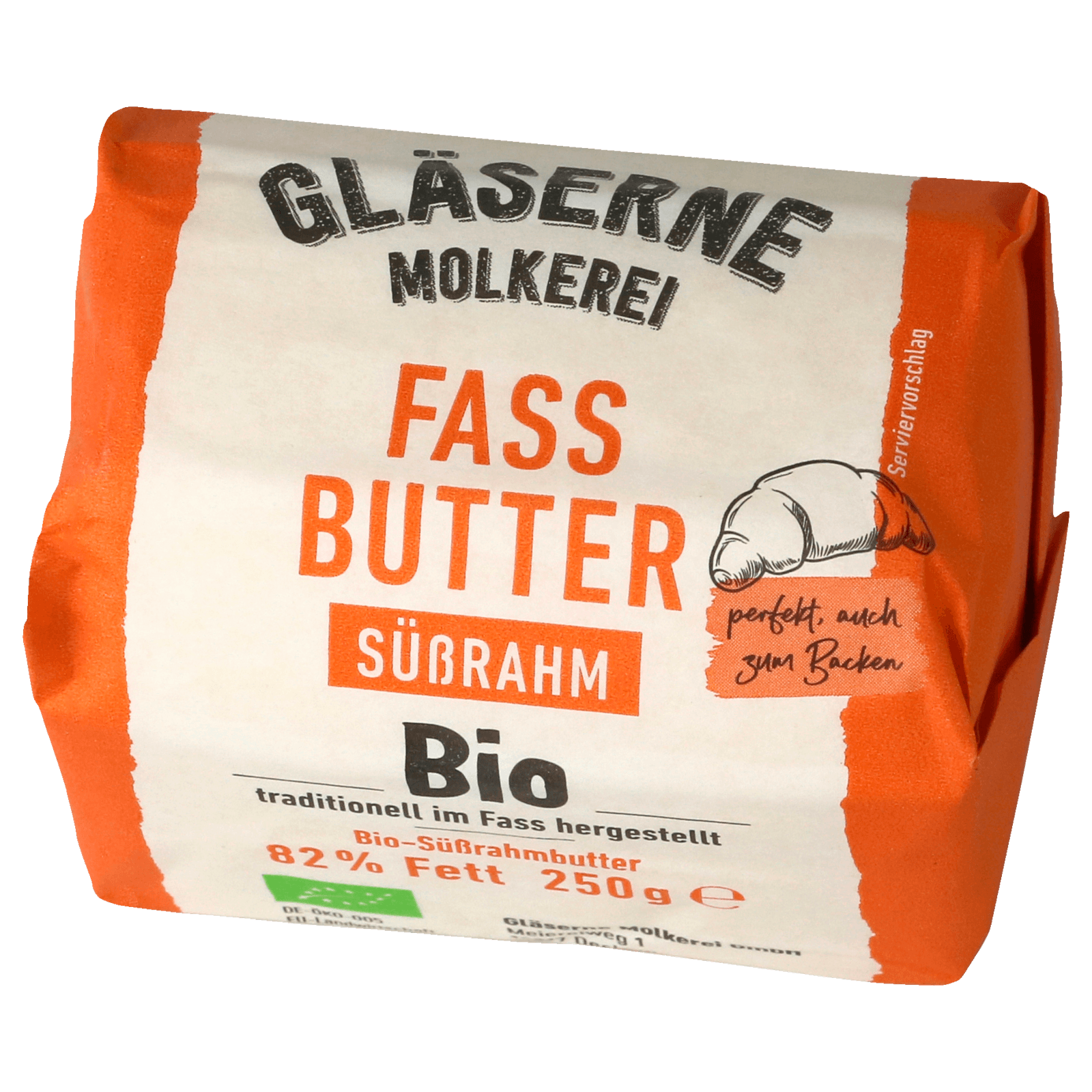 Gläserne Molkerei Bio Fassbutter Süßrahm 250g