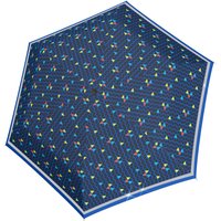 Knirps Taschenregenschirm "Rookie manual, navy reflective", für Kinder; mit umlaufendem, reflektierendem Band