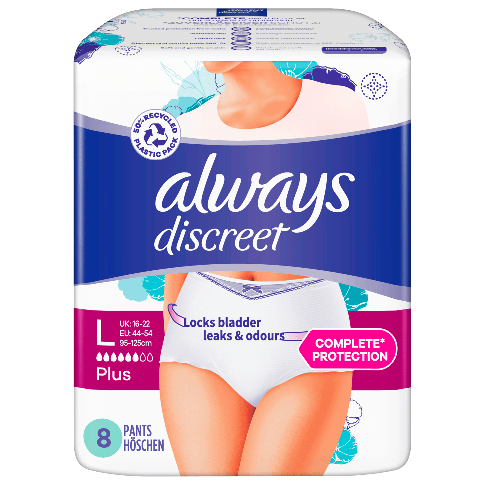 Always Discreet Inkontinenz Pants Large 8 Stück