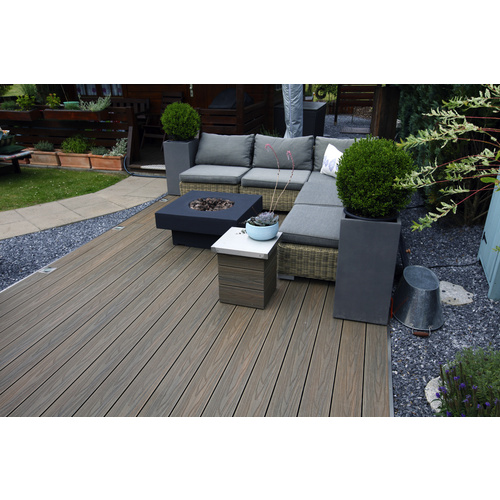 elephant® Terrassenset »strongWood«, Höhe: 5 cm, WPC/Edelstahl - braun