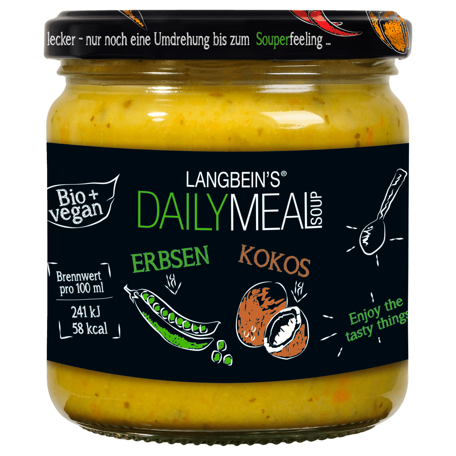 Langbein's Bio Daily Meal Soup Erbsen-Kokos 350ml
