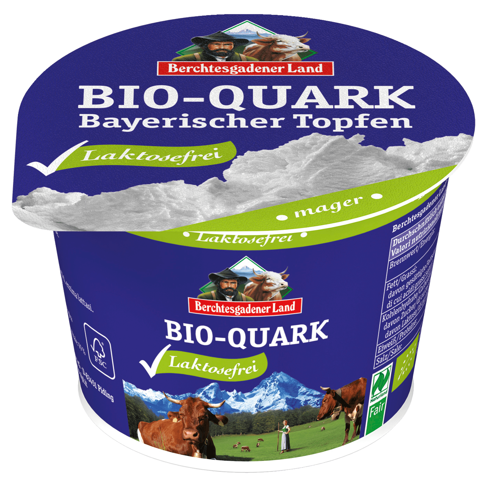 Berchtesgadener Land Bio Quark Mager Laktosefrei 250g