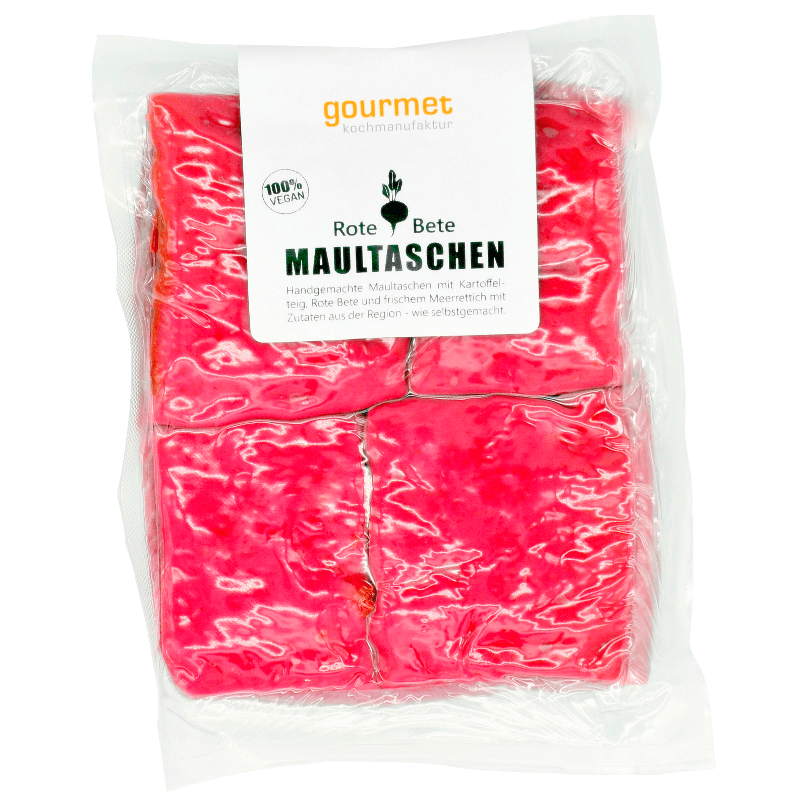 Gourmet Kochmanufaktur Vegane Rote Bete-Maultaschen 4 Stück