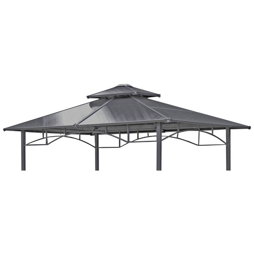 GRASEKAMP Ersatz-Doppelstegplatten »Hardtop BBQ«, BxT: 240 x 150cm, braun, Polycarbonat (PC)