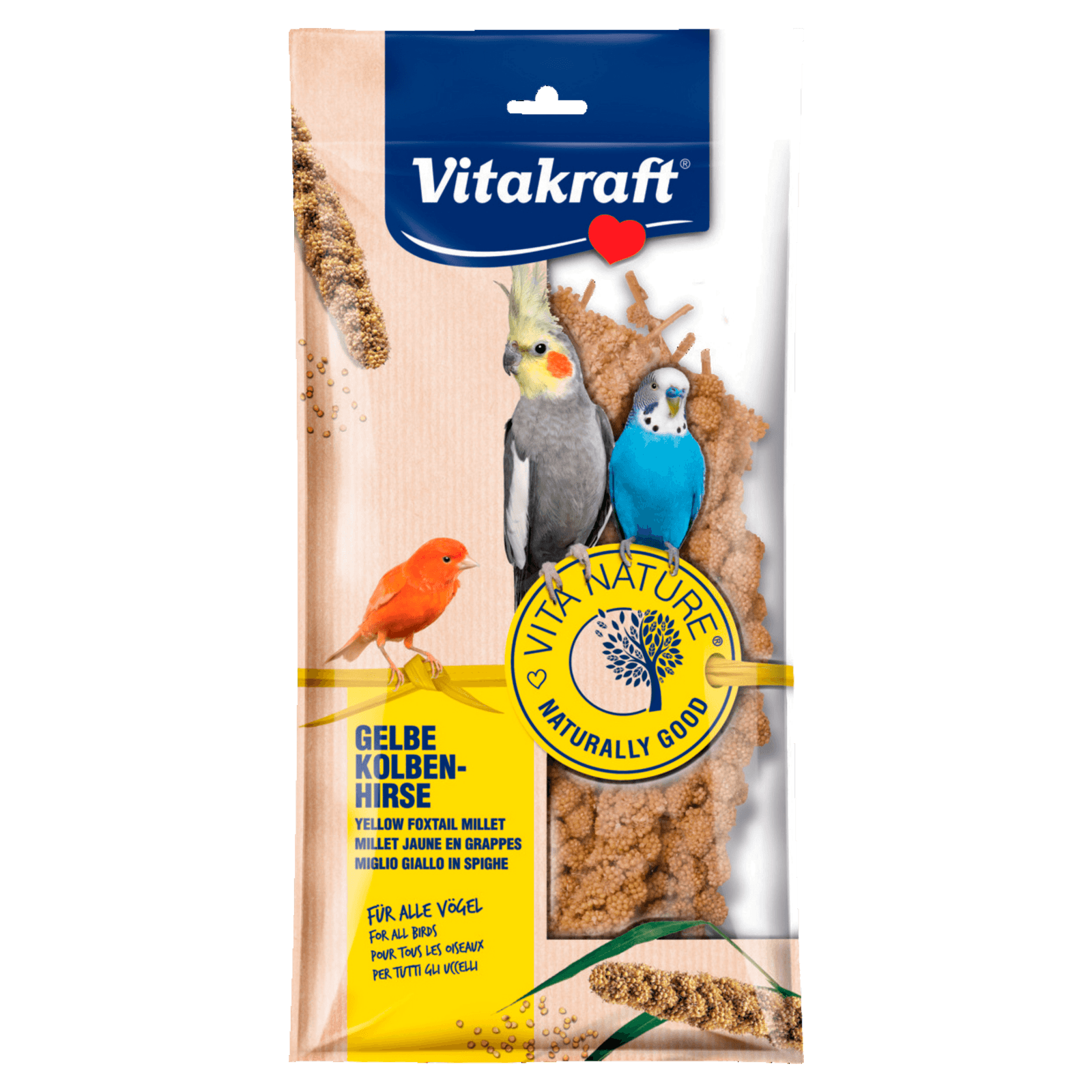 Vitakraft Naturhirse mit Spezial-Halterung 100g