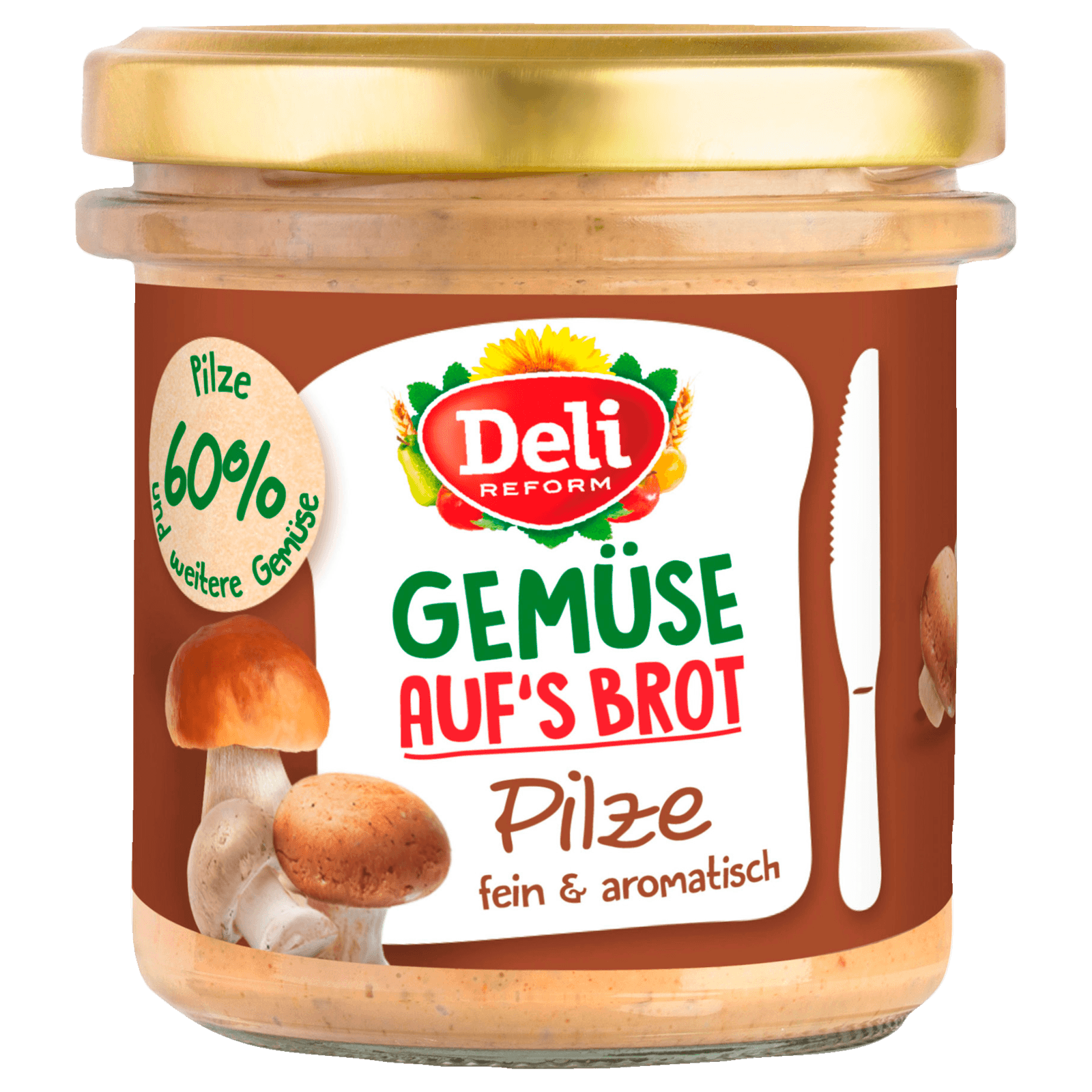 Deli Reform Bio Gemüse auf Brot Pilze 150g