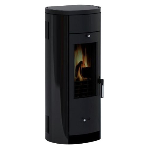 accente Kaminofen »Slimline«, Stahl, 5 kW, BxHxT: 42,5 x 98,5 x 43 cm, abgerundet - schwarz