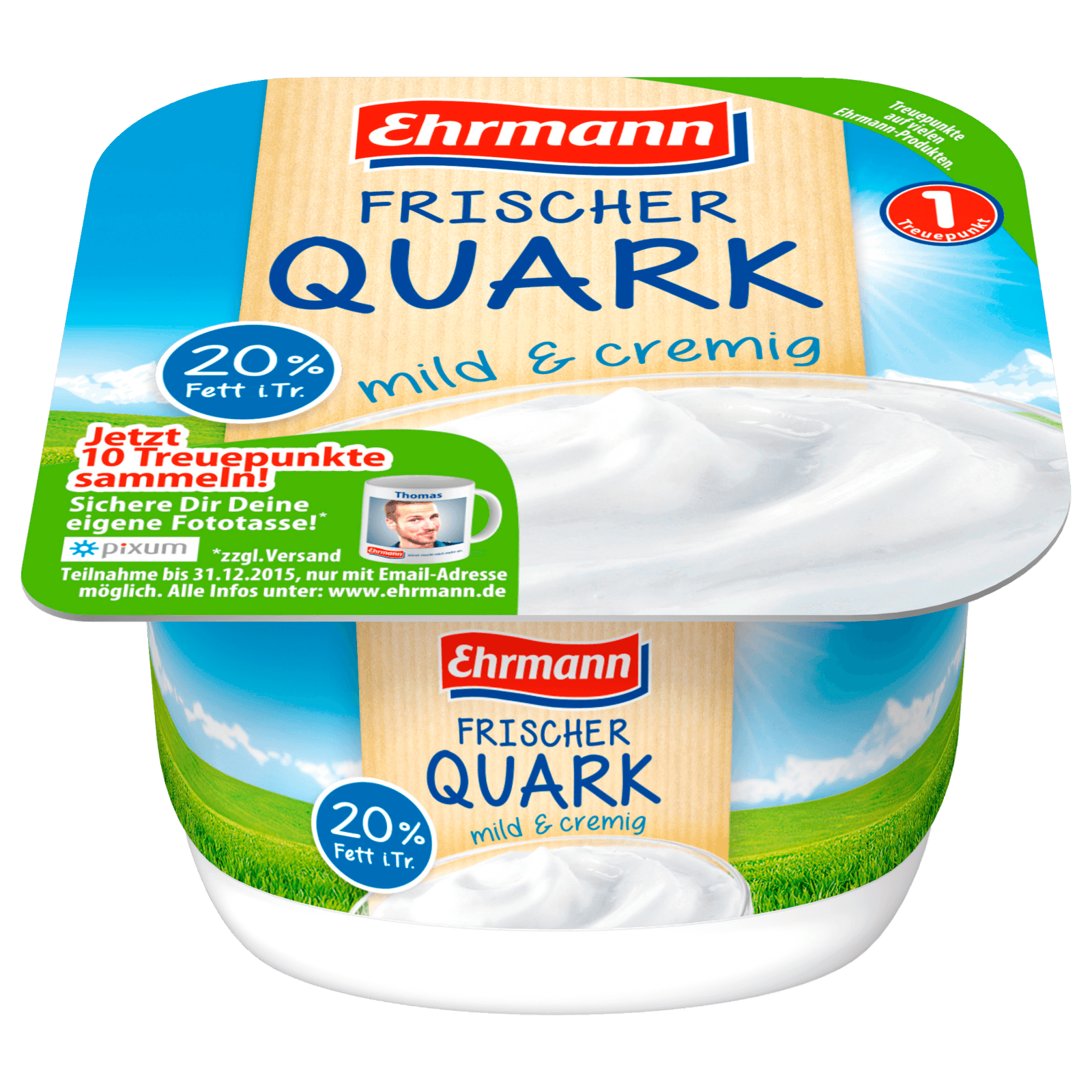 Ehrmann Frischer Quark 20 % Fett i. Tr. 250g