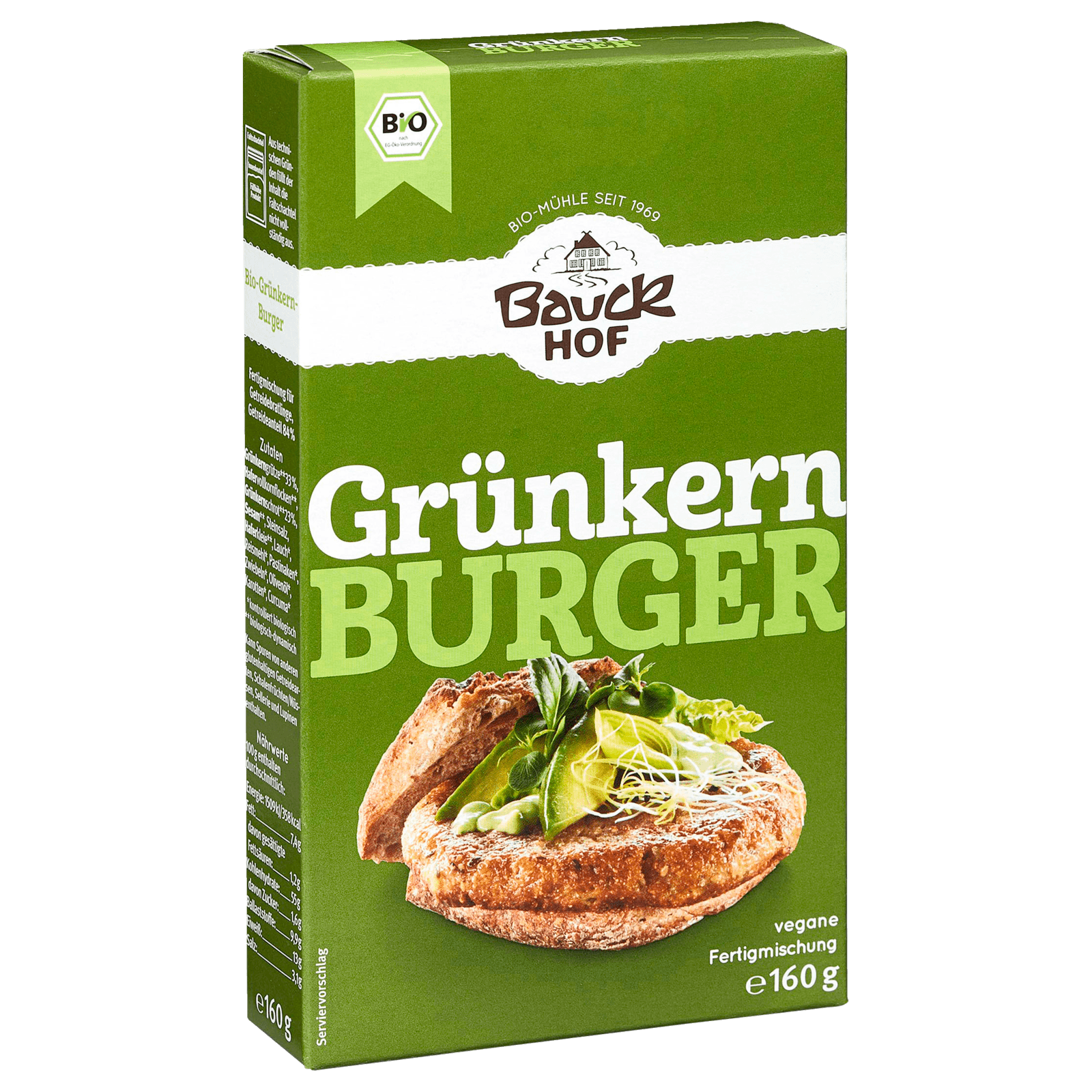 Bauckhof Bio Fertigmischung Grünkern Burger vegan 160g