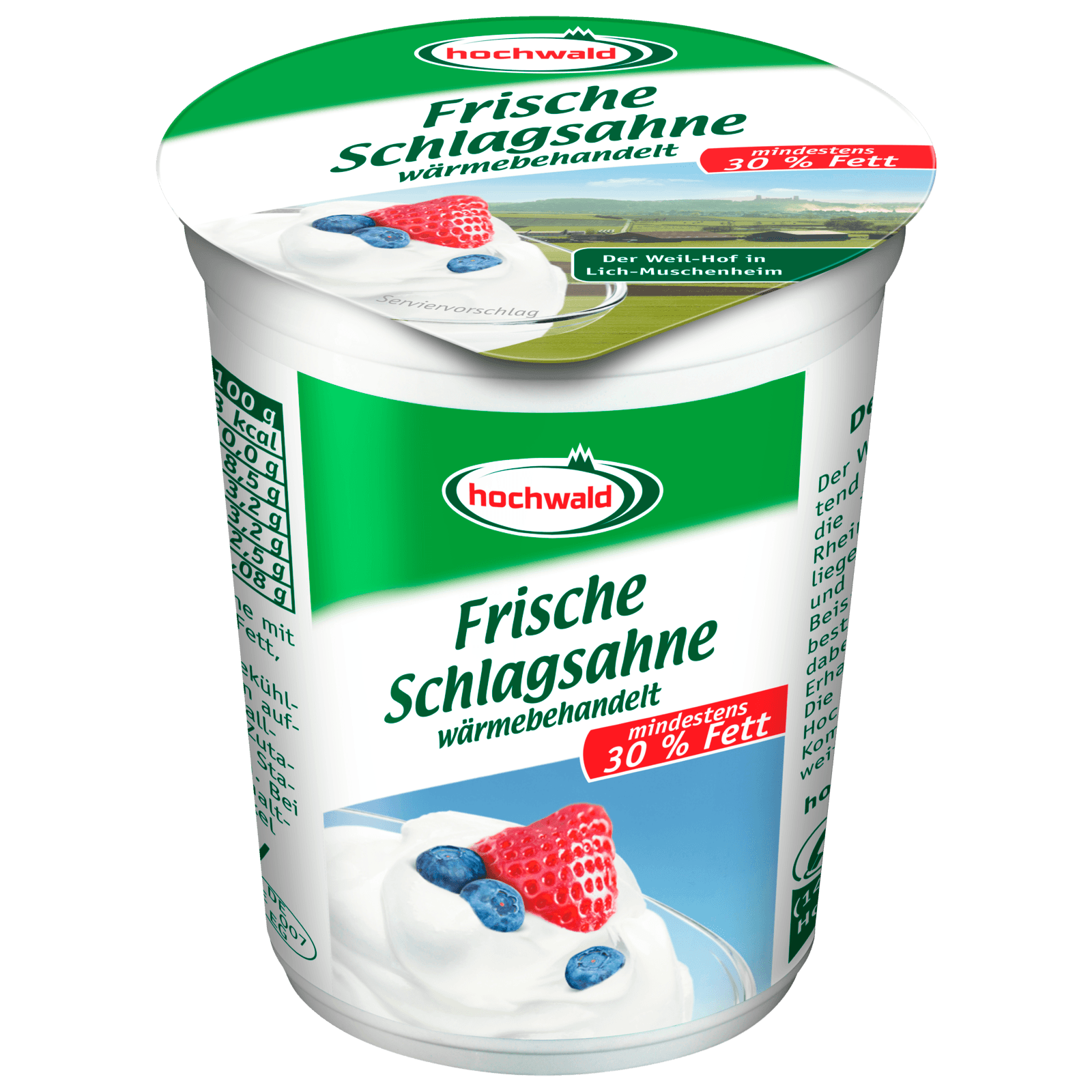 Hochwald Frische Schlagsahne 30% Fett 250g