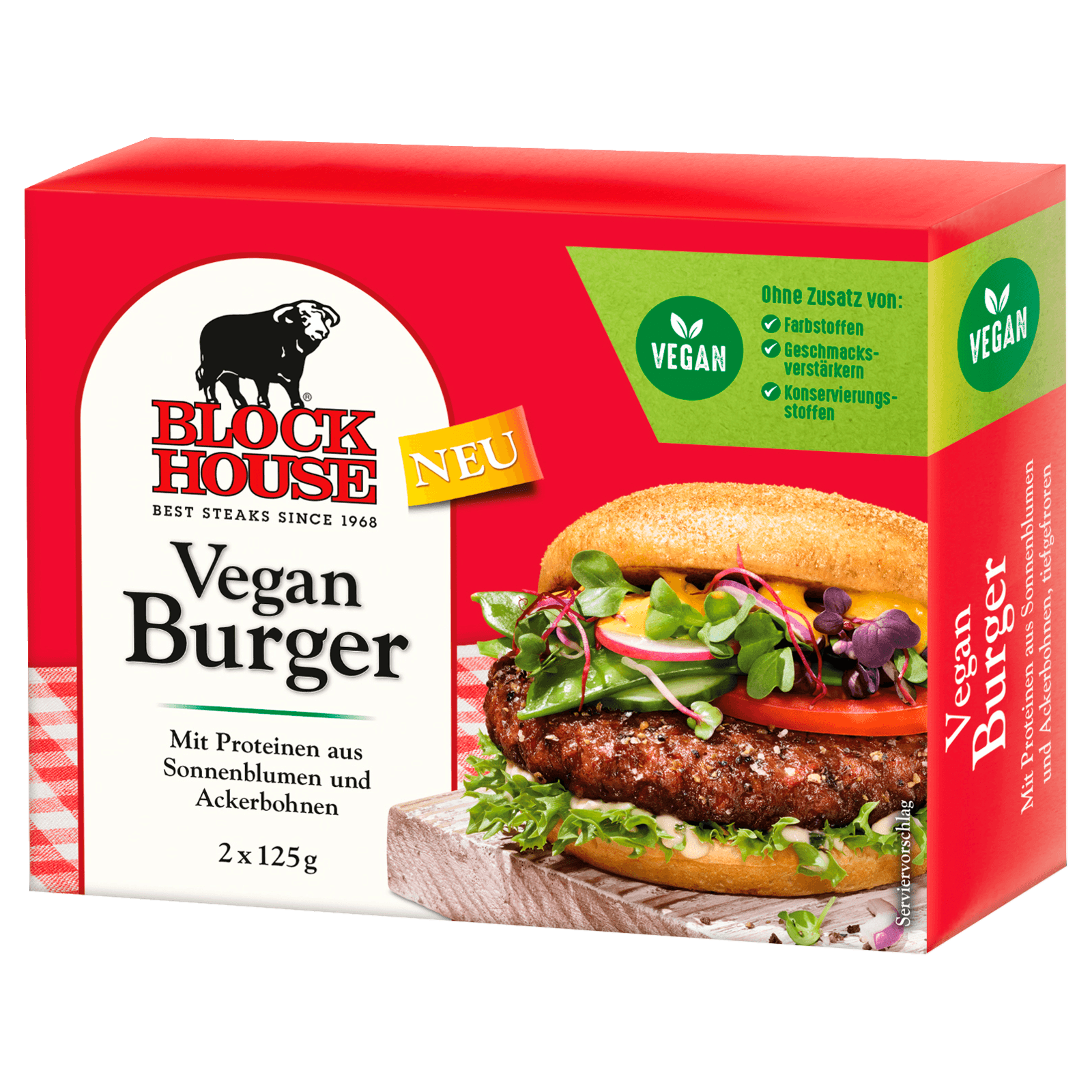 Blockhouse Vegane Burger-Patties 2x125g