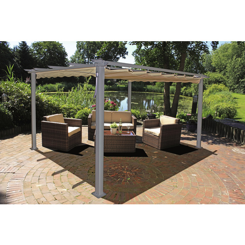 GARDEN PLEASURE Pavillon, beige, BxHxT: 395 x 225 x 295 cm