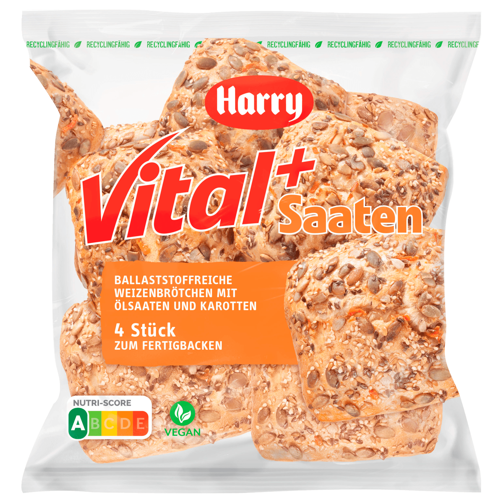 Harry Vital+ Saaten Brötchen 4 Stück 360g