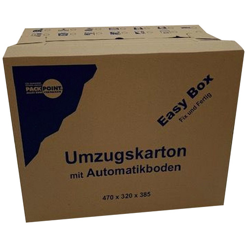 PACK POINT Umzugskarton, BxHxL: 47 x 38,5 x 32 cm, Pappe - braun